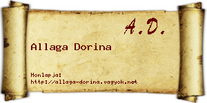Allaga Dorina névjegykártya