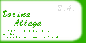 dorina allaga business card